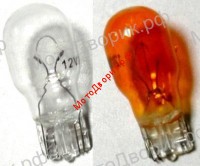 Лампа 12V10W (без цоколя, белая, оранжевая)