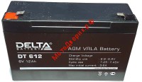 Аккумулятор 6V12Ah (150х50х94) DT612 DELTA