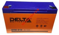 Аккумулятор 6V12Ah (150х50х94) DTM612 DELTA, 29620